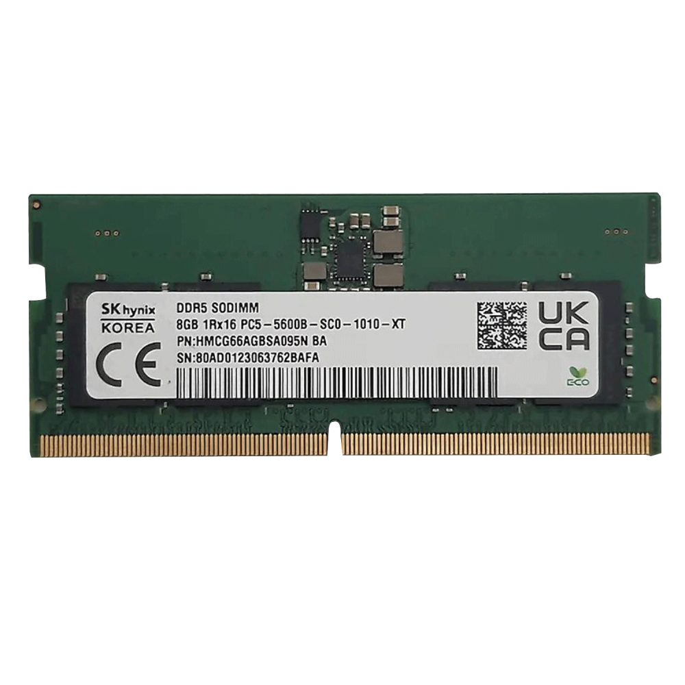 Память оперативная Hynix 8Gb DDR5 SODIMM 1Rx16 PC5-5600B-SCO-1010-XT (HMCG66AGBSA095N)