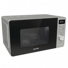 Микроволновая печь Gorenje GRILL MO23A4X нержавеющая сталь, 23 л, 800 Вт, переключатели - поворотный механизм/кнопки