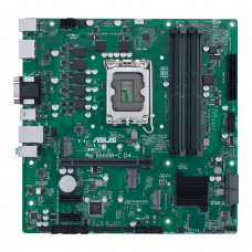 Материнская плата ASUS Pro B660M-C D4-CSM, LGA 1700, Intel B660, 4xDDR4, 1xHDMI, 1xVGA, 2xDP, 1x1Gb LAN, 2xUSB-A, 3x3.5 мм, 7.1, Micro-ATX