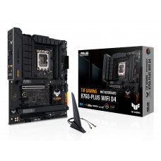 Материнская плата ASUS TUF GAMING B760-PLUS WIFI D4, LGA 1700, Intel B760, 4xDDR4, 4xSATA, 3xM.2, 1xPCI-E 5.0 x16, 1xPCI-E 3.0 x4, 1xUSB-A 3.2 Gen 2, 3xUSB-A 3.2 Gen 1, 1xUSB-C 3.2 Gen 2x2, 1x2.5Gb LAN, 5x3.5 мм, 7.1, Wi-Fi 6, Bluetooth 5.2, Standard-ATX
