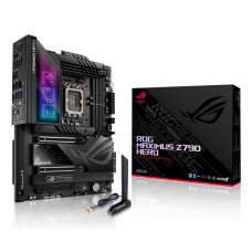 Материнская плата ASUS ROG MAXIMUS Z790 HERO, LGA 1700, Intel Z790, 4xDDR5, 6xSATA, 3xM.2, 1xPCIe 4.0 x4, 1xPCIe 5.0 x8, 1xPCIe 5.0 x16, 1xHDMI, 2xUSB-C 3.2 Gen 2, 1x 2.5Gb LAN, 4xUSB-A 3.2 Gen 1, 5xUSB-A 3.2 Gen 2, 5x3.5 мм, 7.1, Standard-ATX