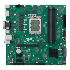 Материнская плата ASUS Pro B760M-C-CSM, LGA 1700, Intel B760, 4xDDR5, 4xSATA, 2xM.2, 1xPCI-E 4.0 x16, 2xPCI-E x1, 1x 1Gb LAN, 2xUSB-A 2.0, 2xUSB-A 3.2 Gen 1, 1xHDMI, 1xVGA, 2xDP, 3x3.5 мм, 7.1, Micro-ATX