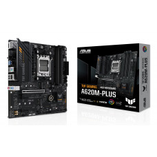 Материнская плата ASUS TUF GAMING A620M-PLUS, AM5, AMD A620, 4xDDR5, 4xSATA, 2xM.2, 1xPCI-E 4.0 x16, 2xPCI-E x1, 2xDP, 1xHDMI, 1x 2.5Gb LAN, 2xUSB-A 3.2 Gen 1, 4xUSB-A 2.0, 3x3.5 мм, 7.1, Micro-ATX