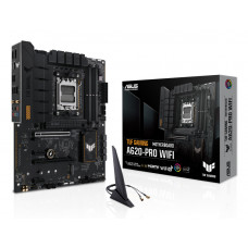 Материнская плата ASUS TUF GAMING A620-PRO WIFI, AM5, AMD A620, 4xDDR5, 4xSATA, 2xM.2, 1xPCI-E 4.0 x16, 1xPCI-E 3.0 x16, 2xPCI-E x1, 1xHDMI, 1xDP, 1x 2.5Gb LAN, 3xUSB-A 2.0, 2xUSB-A 3.2 Gen 2, 1xUSB-C 3.2 Gen 1, 5x3.5 мм, 7.1, ATX