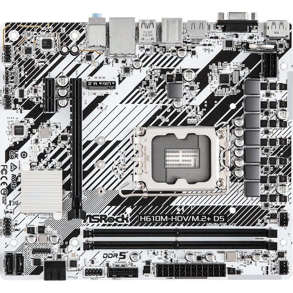 Материнская плата ASRock H610M-HDVM.2+ D5