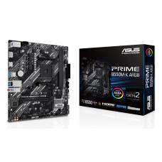 Материнская плата ASUS PRIME B550M-K ARGb, Socket AM4, AMD B550, 2xDDR4, 4xSATA, 2xM.2, 1xPCI-E 4.0 x16, 1xPCI-E x1, 1xHDMI, 1xDP, 1x 1Gb LAN, 4xUSB-A 3.2 Gen 1, 2xUSB-A 2.0, 3x3.5 мм, 7.1, Micro-ATX