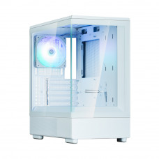 Компьютерный корпус ZALMAN P10, MATX, WHITE, WINDOW, 2x3.5", 3x2.5", 1xUSB TYPE-C, 1xUSB3.0, REAR 1x120mm ARGb