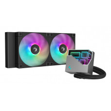 Система жидкостного охлаждения DEEPCOOL LT240 ARGb черный, 120 мм, алюминий/медь, 2400 об/мин, 38.71 дБ, 4 pin, 280 Вт