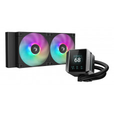 Система жидкостного охлаждения DEEPCOOL MYSTIQUE 240 ARGb черный, 120 мм, алюминий, 2150 об/мин, 36.49 дБ, 4 pin, 280 Вт
