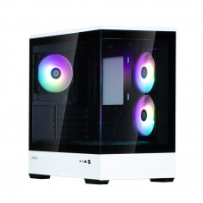 Компьютерный корпус ZALMAN P30 BW, MATX, BLACK/WHITE, WINDOW, 2x3.5", 3x2.5", 1xUSB TYPE-C, 1xUSB3.0, SIDE 2x120mm ARGb, REAR 1x120mm ARGb