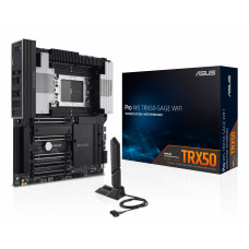 Материнская плата ASUS Pro WS TRX50-SAGE WIFI, sTR5, AMD TRX50, 4xDDR5, 4xSATA, 3xM.2, 1xSlimSAS, 1xPCI-E 5.0 x8, 1xPCI-E 4.0 x16, 1xPCI-E 4.0 x4, 2x 10Gb LAN, 2xUSB-A 2.0, 6xUSB-A 3.2 Gen 2, 1xUSB-C 3.2 Gen 2x2, 2x3.5 мм, 5.1, E-ATX