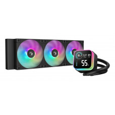 Система жидкостного охлаждения DEEPCOOL LQ360 черный, 120 мм, алюминий/медь, 2400 об/мин, 38.71 дБ, 4 pin, 350 Вт