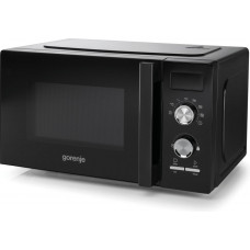 Микроволновая печь Gorenje MO20A3BH черный, 20 л, 800 Вт, переключатели - поворотный механизм/кнопки