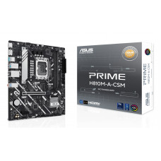 Материнская плата ASUS PRIME H810M-A-CSM, LGA 1851, Intel H810, 2xDDR5, 4xSATA, 2xM.2, 1xPCIe 4.0 x16, 1xPCIe x1, 1xDP, 1xHDMI, 1x1Gb LAN, 4xUSB 2.0, 2xUSB 3.2 Gen 2, 3x3.5 мм, 7.1, Micro-ATX
