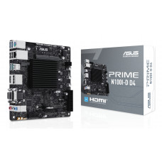 Материнская плата ASUS PRIME N100I-D D4-CSM, Intel N100 (SoC), DDR4, 1xSO-DIMM, 1xSATA, 1xM.2, 1xPCIe 3.0 x1, 1xDP, 1xHDMI, 1xVGA, 1x1Gb LAN, 2xUSB-A 10Gbps, 2xUSB-A 5Gbps, 2xUSB-A 2.0, 1xPS/2, 3x3.5 мм, 7.1, Mini-ITX