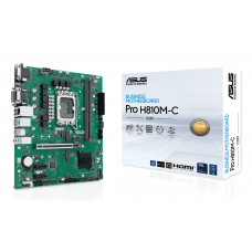 Материнская плата ASUS PRO H810M-C-CSM, LGA1851, Intel H810, 2xDDR5, 4xSATA, 2xM.2, 1xPCIe 5.0 x16, 2xPCIe 4.0 x1, 1xDP, 1xHDMI, 1xDVI-D, 1xVGA, 1x1Gb LAN, 2xUSB 10Gbps, 2xUSB-A 5Gbps, 2xUSB-A 2.0, 3x3.5 мм, 7.1, mATX