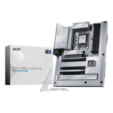 Материнская плата MSI PRO Z890-S WIFI PZ, LGA1851, Intel Z890, 4xDDR5, 4xSATA, 3xM.2, 1xPCIe 5.0 x16, 1xPCIe 4.0 x4, 2xPCIe 4.0 x4, 1xPCIe 3.0 x1, 1xDP, 1xHDMI, 1xType-C DP, 1x2.5Gb LAN, Wi-Fi 7, Bluetooth 5.4, 1xUSB-C 20Gbps, 6xUSB-A 5Gbps, 4xUSB-A 2.0, 