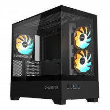 Корпус Gigabyte C201 Panoramic mATX без БП Черный (GB-C201P)