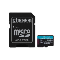 Карта памяти Kingston  256GB microSDXC Canvas Go Plus Gen4 200MBs A2 U3 V30 Card + ADP Kingston SDCG4256GB