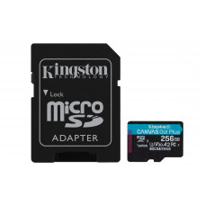 Карта памяти Kingston  256GB microSDXC Canvas Go Plus Gen4 200MBs A2 U3 V30 Card + ADP Kingston SDCG4256GB