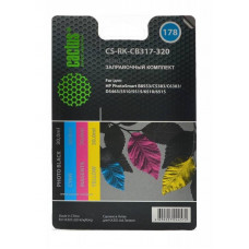 Заправочный набор Cactus CS-RK-CB317-320 для HP PhotoSmart B8553/C5383/C6383/D5463/5510 4x30мл Colour

