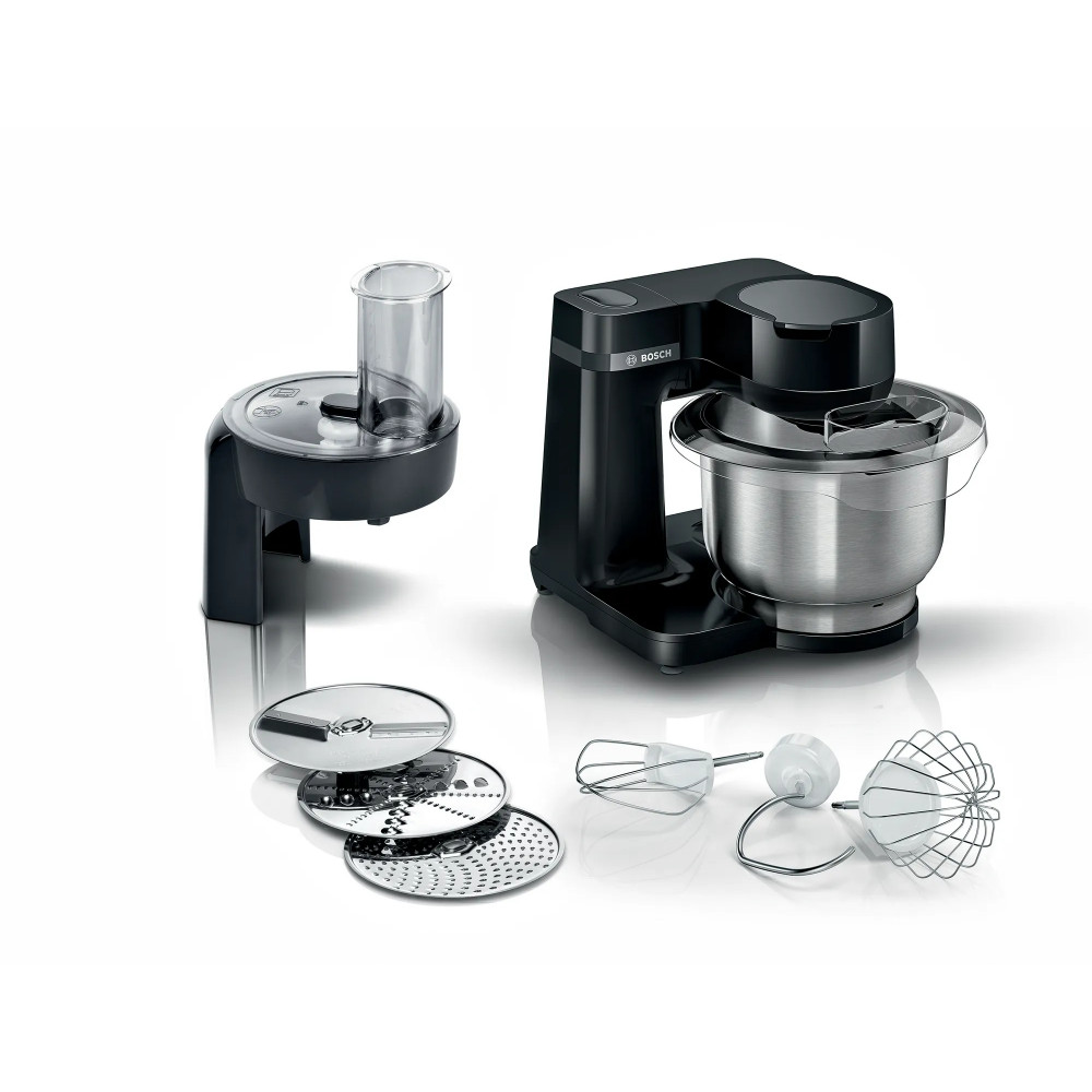 Кухонный комбайн Bosch MUMS2EB01, 700 Вт, 4 скорости, металл чаша 3,8 л, черный Кухонный комбайн Bosch MUMS2EB01, 700 Вт, 4 скорости, металл чаша 3,8 л, черный