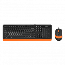 Клавиатура + мышь A4Tech Fstyler F1010 клавчерныйоранжевый мышьчерныйоранжевый USB Multimedia (F A4Tech F1010 ORANGE