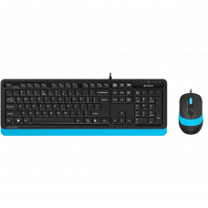 Клавиатура + мышь A4Tech Fstyler F1010 клавчерныйсиний мышьчерныйсиний USB Multimedia (F1010 BLU A4Tech F1010 BLUE