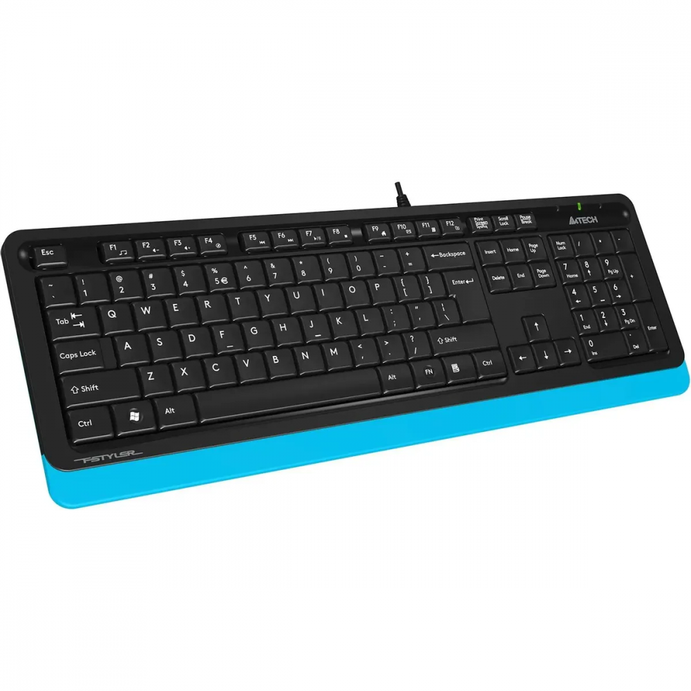Клавиатура + мышь A4Tech Fstyler F1010 клавчерныйсиний мышьчерныйсиний USB Multimedia (F1010 BLU A4Tech F1010 BLUE
