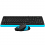 Клавиатура + мышь A4Tech Fstyler F1010 клавчерныйсиний мышьчерныйсиний USB Multimedia (F1010 BLU A4Tech F1010 BLUE