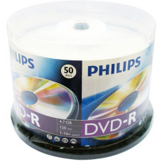 Диск DVD-R Philips 4.7Gb 16x Cake Box (50шт) (5751)