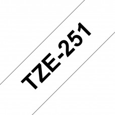 Картридж Brother TZe-251 24 мм, 8 м, черный шрифт, белый фон, для BROTHER P-Touch