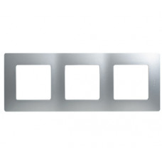 Рамка ETIKA 3 поста, алюминий