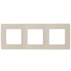 Рамка 3 поста, сл. кость ETIKA Рамка 3 поста, сл. кость