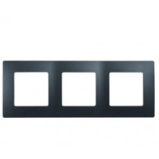 Рамка 3поста антрацит ETIKA