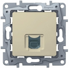 Розетка RJ45 кат. 5 UTP, сл. кость ETIKA