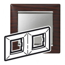 Рамка 2п гор ТемнДер/Сереб VLN Рамка 2п гор ТемнДер/Сереб VLN