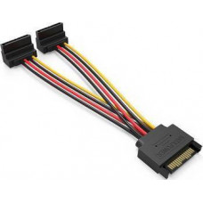Кабель питания-разветвитель Vention SATA 15pin M  2 x SATA 15pin F угол 90 - 0.15м Vention KDBBB