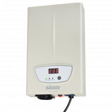 Стабилизатор POWERMAN AVS 1000S, ступенчатый регулятор, цифровые индикаторы уровней напряжения, 1000ВА, 140-260В, максимальный входной ток 7А, 1 евророзетка, IP-20, навесного исполнения, 290мм х 175мм х 68мм, 3,09 кг. POWERMAN AVS 1000S