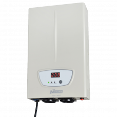 Стабилизатор POWERMAN AVS 1500S, ступенчатый регулятор, цифровые индикаторы уровней напряжения, 1500ВА, 140-260В, максимальный входной ток 12А, 2 евророзетки, IP-20, навесного исполнения, 310мм х 200мм х 68мм, 4,36 кг. POWERMAN AVS 1500S