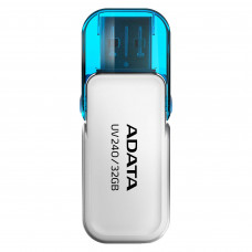 Флешка USB ADATA UV240 (AUV240-32G-RWH), 32 Gb, USB 2.0, R/W 15/5, белый/синий