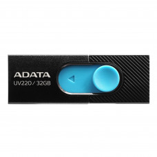 Флешка USB ADATA UV220 (AUV220-32G-RBKBL), 32 Gb, USB 2.0, R/W 15/5, черный/голубой
