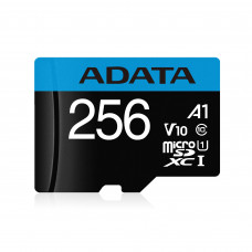 Флеш карта microSD 256Gb ADATA microSDHC Class 10 UHS-I A1 100/25 MB/s (SD адаптер)