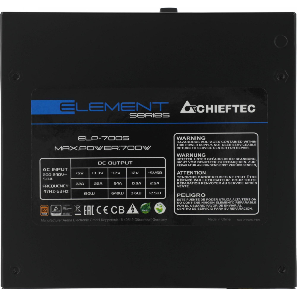 Блок питания Chieftec ELP-700S-BULK