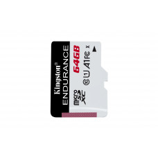Флеш карта microSD 64Gb Kingston microSDНC Class 10 A1 UHS-I Endurance 95R/30W Card Only