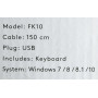 Клавиатура A4Tech FK10 ORANGE