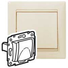 Механизм розетки 1-м СП Valena с защ. крышкой защ. шторки с заземл. сл. кость Leg 774322