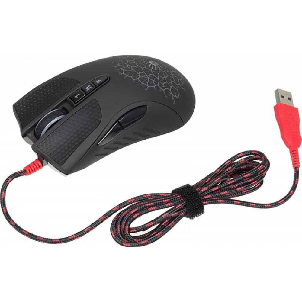 Игровая лазерная мышь A4Tech Bloody AL90 Blazing, 8200 dpi, USB, 7 кнопок, черная

