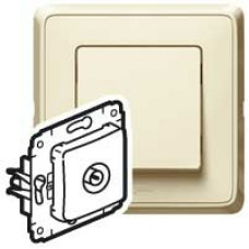 Розетка TV СП Cariva "звезда" 1.5дБ 2400МГц сл. кость Leg 773778