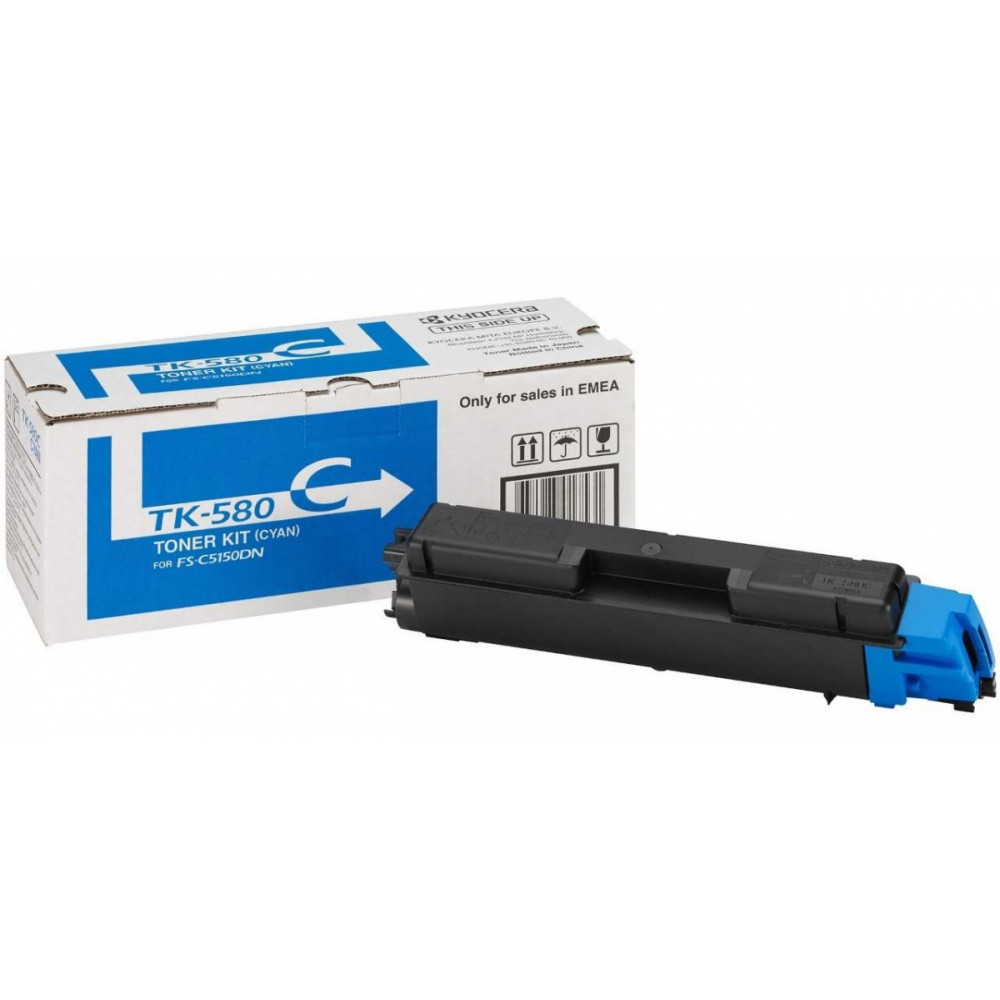 Картридж Kyocera TK-580C для FS C5150DN на 2800 страниц Cyan
